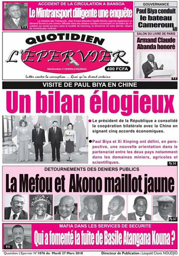 KamerunLand's tweet photo. La revue de presse de ce Mercredi 28 mars 2018 (3) https://t.co/ersedLRQFg