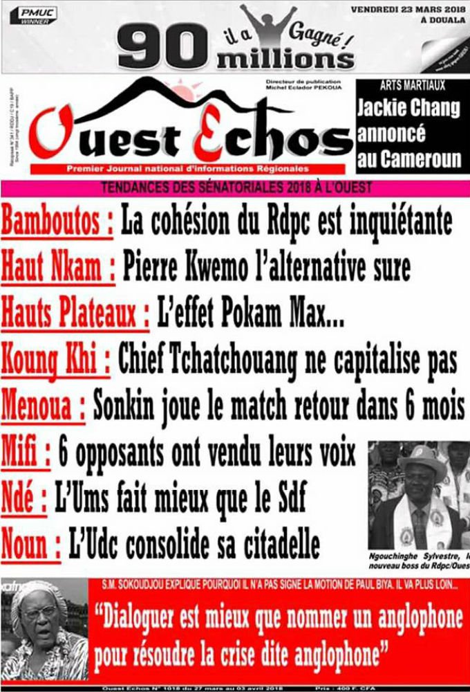 KamerunLand's tweet photo. La revue de presse de ce Mercredi 28 mars 2018 (4) https://t.co/FvvkfjdGc4