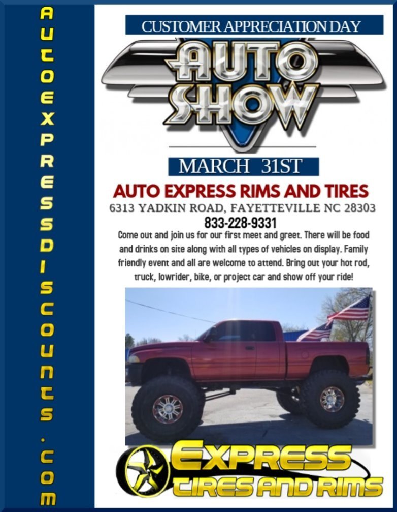 customrimstires's tweet photo. We are just 3 days away from our Customer Appreciation Day Meet and Greet! We look forward to seeing everyone in attendance! https://t.co/kkfUPJeUvo