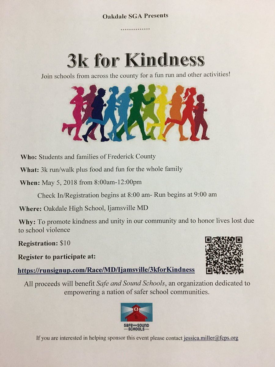 jupchurch40's tweet photo. Can’t wait to see all the families ready for a fun, fitness-filled morning #3kforkindness https://t.co/9JiUiN2kiB