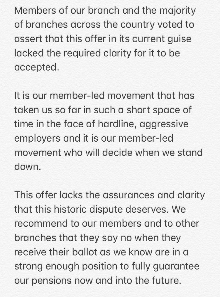 alex_callinicos's tweet photo. Retweeted UoL UCU Official (@ULivUCU2):

Our response to the decision to ballot. #livunistrike #ucustrike #rejectuukdeal #nocapitualtion https://t.co/sbusR1w1TF https://t.co/gMojejv5fJ
