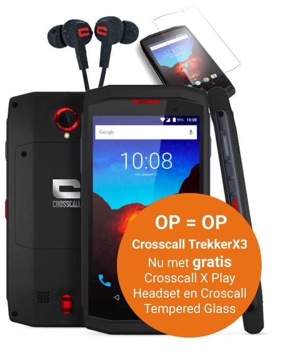Profiteer nu tijdelijk van het actievoordeel op de Crosscall Trekker X3! Nu met een gratis Tempered Glass en een gratis Play Headset. goo.gl/wUo5Wo #crosscall #opisop #overhoffshop #overhoff #actie #voordeel #gratis #webshop #ict #telecom #harderwijk #showroom