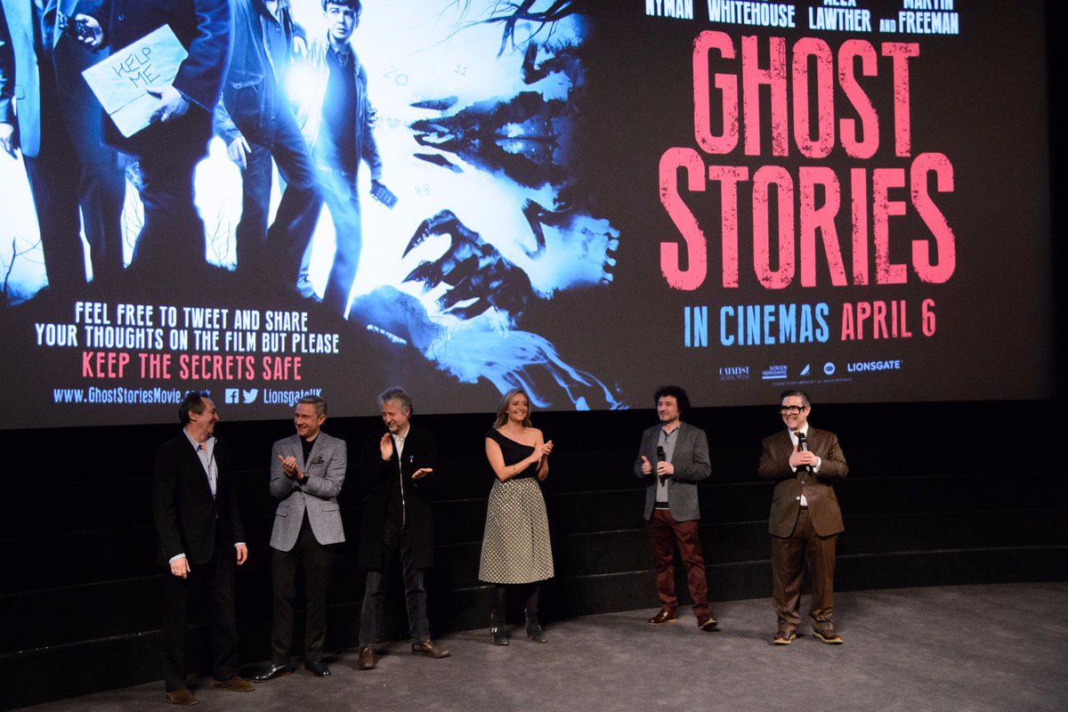 LionsgateUK's tweet photo. What an incredible evening! Last night we were joined at a screening of #GhostStoriesMovie by our amazing cast and some very special guests at Vue West End! #WhatDoYouSee https://t.co/VLzAGatXNl