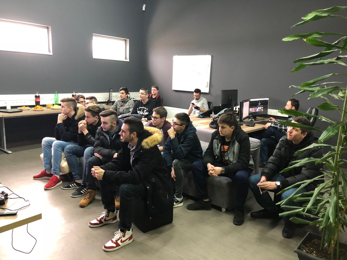 VoidMainStudio's tweet image. Yesterday we had awesome company in our office. Groups of highschool students came to our office to ask us about game development and we spent the day answering questions. We’re hoping someday one of them will be a part of our team!