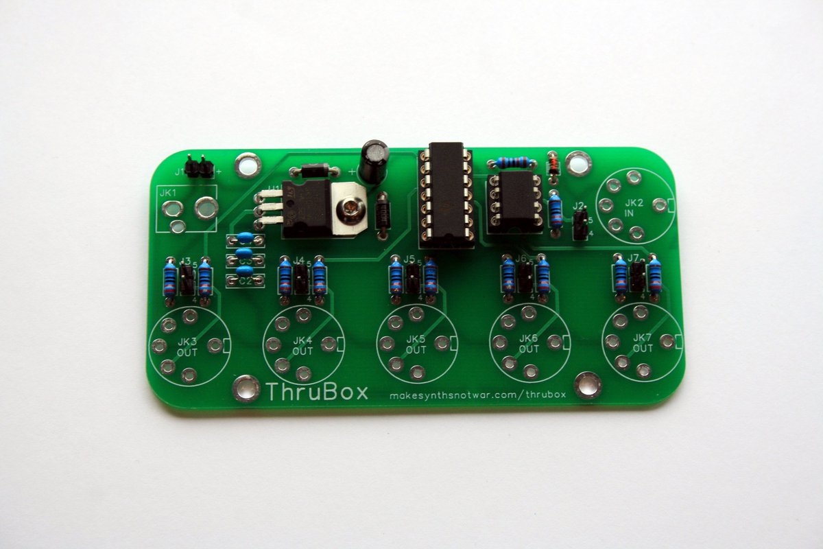 only_davey's tweet photo. Last one in stock in my #etsy shop! ThruBox DIY Kit, embedded version (1-in, 5-out Active MIDI Thru) https://t.co/boTcL9St0L #supplies #electronicscircuitry #diy #electronics #musictech #midi #midithru #makesynthsnotwar https://t.co/o5Cjv4RW8n