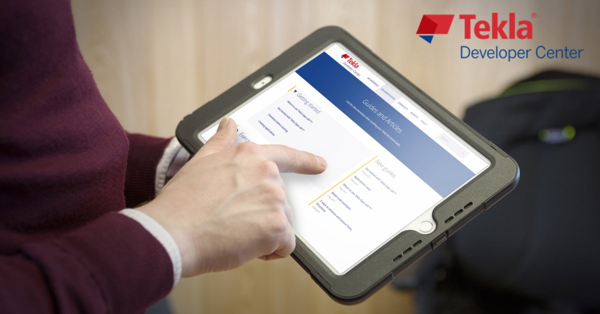 Tekla's tweet image. Dream hub for Tekla Open API fans - the Tekla Developer Center is live now. Instant access to all information to help you get good fast at building your #TeklaStructures apps. Start now ow.ly/Vs3I30jconn #TeklaOpenAPI #developerlife