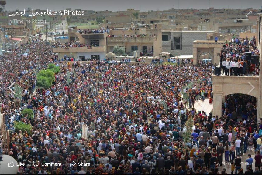 Not one Western media outlet on hand as Christians return for Palm Sunday in the largest town outside Mosul captured by ISIS. A remarkable perseverance. This photo by Iraqi photojournalist Gemayel Cefajamil. More to come in upcoming @WORLD_mag