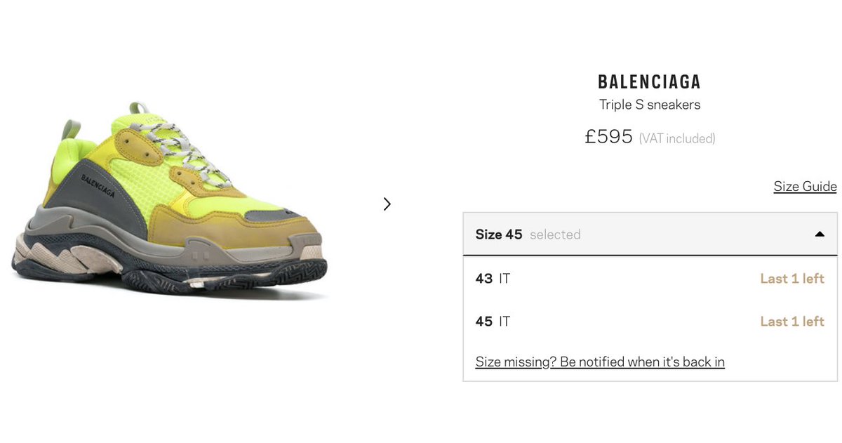 Women s Athletic Shoes Balenciaga Triple S Neon Green NEW