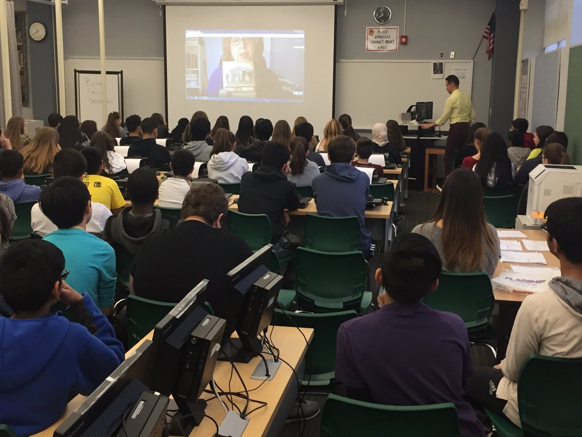 Brandon Marie Miller, author of Women of the Frontier, doing a Skype session with <a href="/EBPublicSchools/">East Brunswick Public Schools</a> 8th graders. Thanks to Mrs. Ferrara and <a href="/mrsegall/">Craig Segall (he/him)</a> for making this happen. Another outstanding <a href="/EBSocialStudies/">EB Social Studies</a> experience.