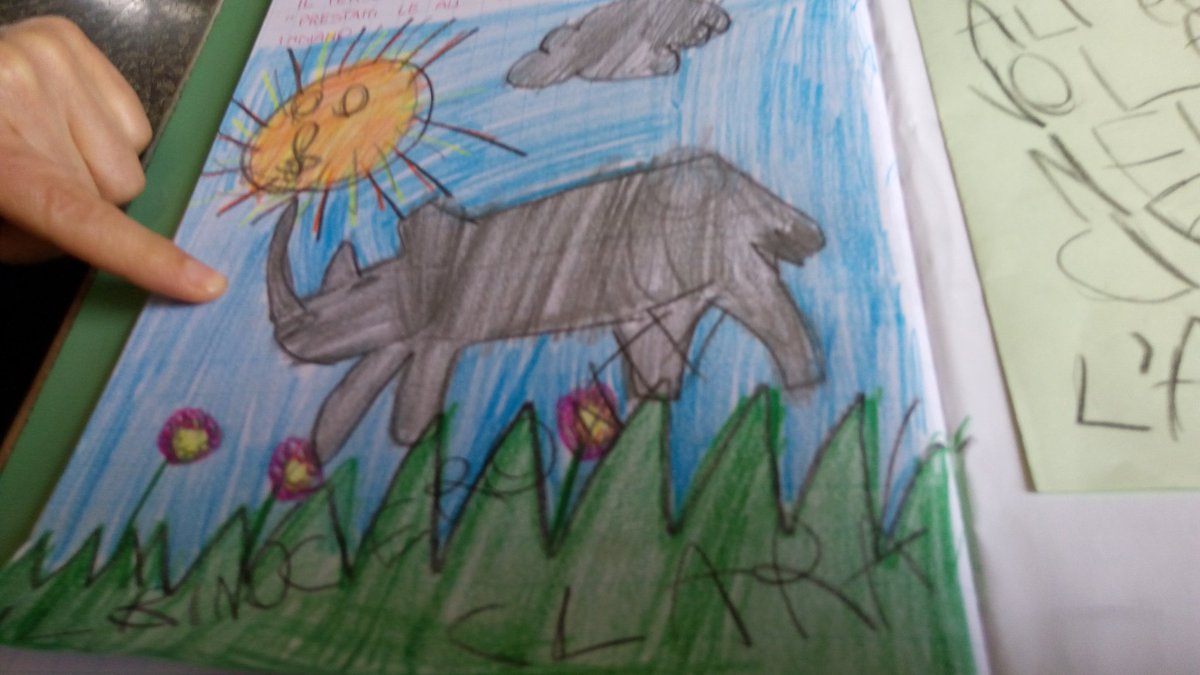 I bambini erano molto tristi per la quasi estinzione del rinoceronte bianco (avete sentito vero?). Però mi hanno anche detto che almeno Clara nella storia riesce a tornare dalla sua mamma in Indi. Prestami le ali <a href="/rroseeditore/">rrose sélavy</a> ps mi piace tantissimo questa Clara che saltella