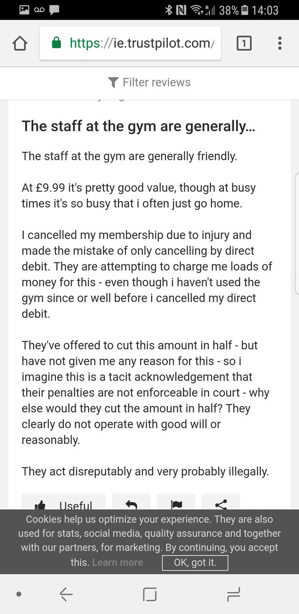 Aaron07821's tweet photo. @Xercise4Less @Xercise4Less yer nothing but a shower of money grabbing jokers i hope ye get shut down!! https://t.co/c5auC4ixPY