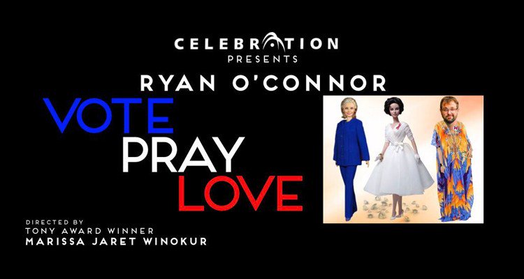 GEDmagazine's tweet photo. "Vote, Pray, Love" coming to #CelebrationTheatre in #GayLA #GEDmag #RyanOConnor https://t.co/UAnIUeWYyK https://t.co/B28AyXbRfx