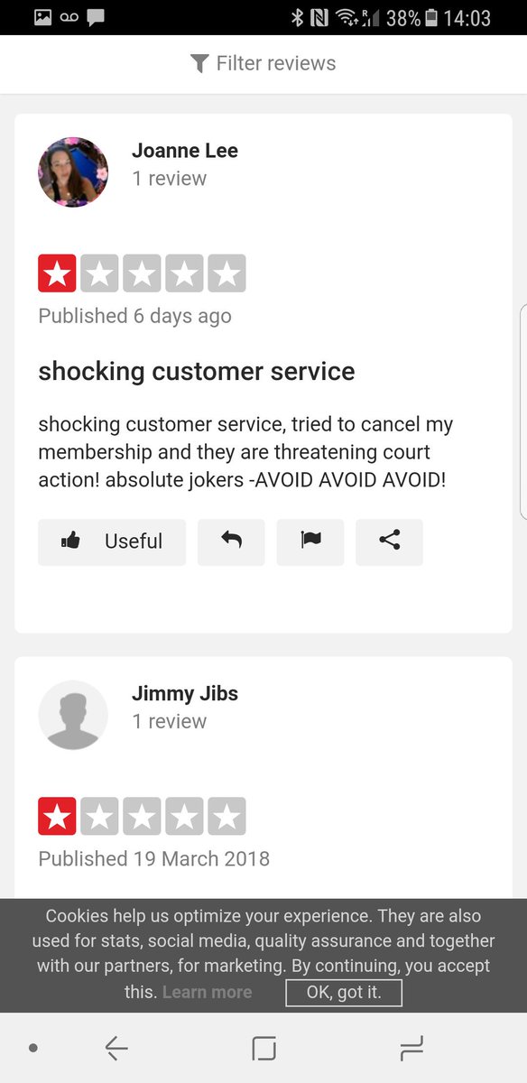Aaron07821's tweet photo. @Xercise4Less @Xercise4Less yer nothing but a shower of money grabbing jokers i hope ye get shut down!! https://t.co/c5auC4ixPY