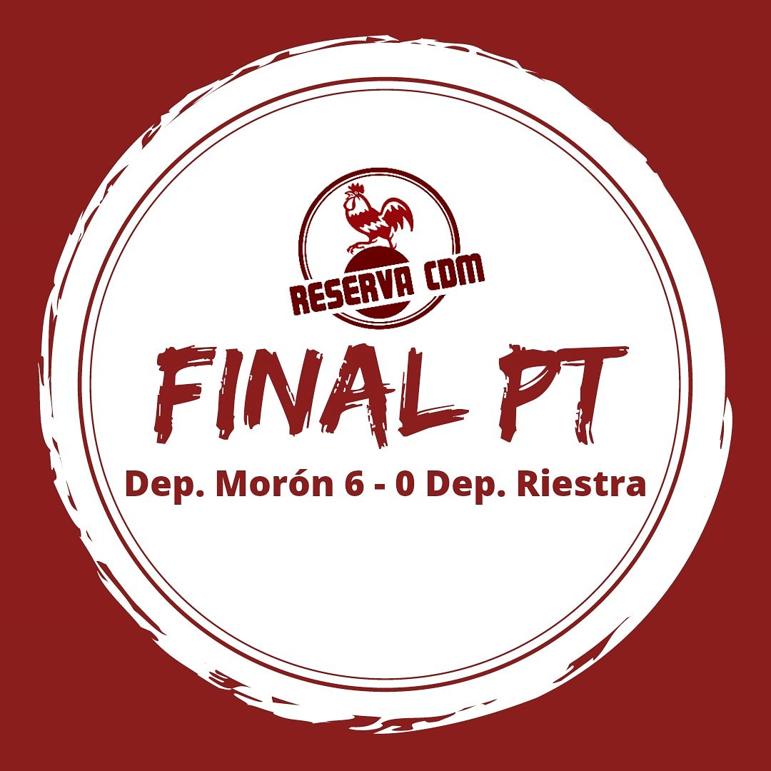 ReservaCDM's tweet photo. Final del PT. 
Morón fue superior y contundente.
El Gallo supera a Riestra por 6 a 0.
Restan 45' https://t.co/WbetbOcI9v