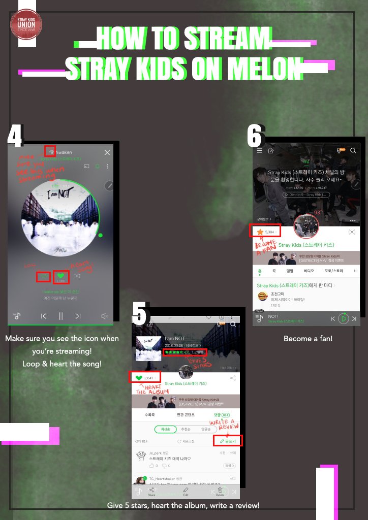 StrayKidsUnion's tweet photo. [TUTORIAL]

Here's how you can stream on Melon!!

Stream now!! 

#스트레이키즈 #StrayKids_Debut #StrayKids https://t.co/LbaD5uIbbc