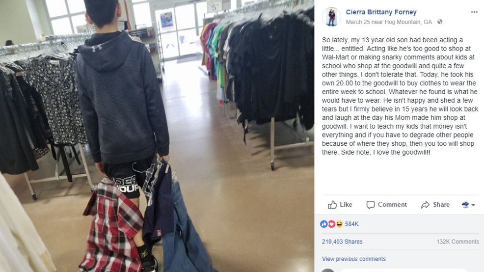 wsyx6's tweet photo. Mother makes her teen son shop at Goodwill after becoming 'entitled' https://t.co/bcyPOv4ZBk https://t.co/FKrnETKaSc