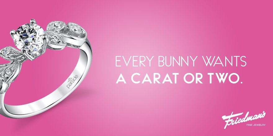 FriedmansJwlry's tweet photo. Here comes Peter cottontail. Well, you know the rest. Looking for that perfect Easter gift to help brighten up the day? Look no further. https://t.co/zqJ2razVUd