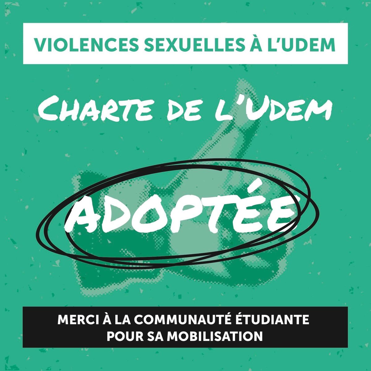FAECUM's tweet photo. La Charte de @UMontreal a été adoptée hier par #AssNat. Beaucoup de travail reste à faire, mais une étape essentielle a été franchie dans le traitement des plaintes pour #VACS.
Merci à @David_Hlne d’avoir été à l’écoute de la communauté étudiante de @UMontreal. #PolQc #PL234 https://t.co/kxxLFJrlXk