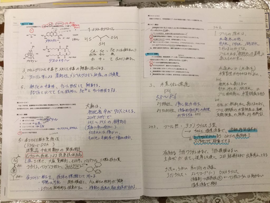 薬剤師国家試験　まとめノート　語呂ノート　価格交渉可 薬剤師国家試験(新カリ対応) 付箋ノート 付箋まとめ 薬学 ゴロまとめ