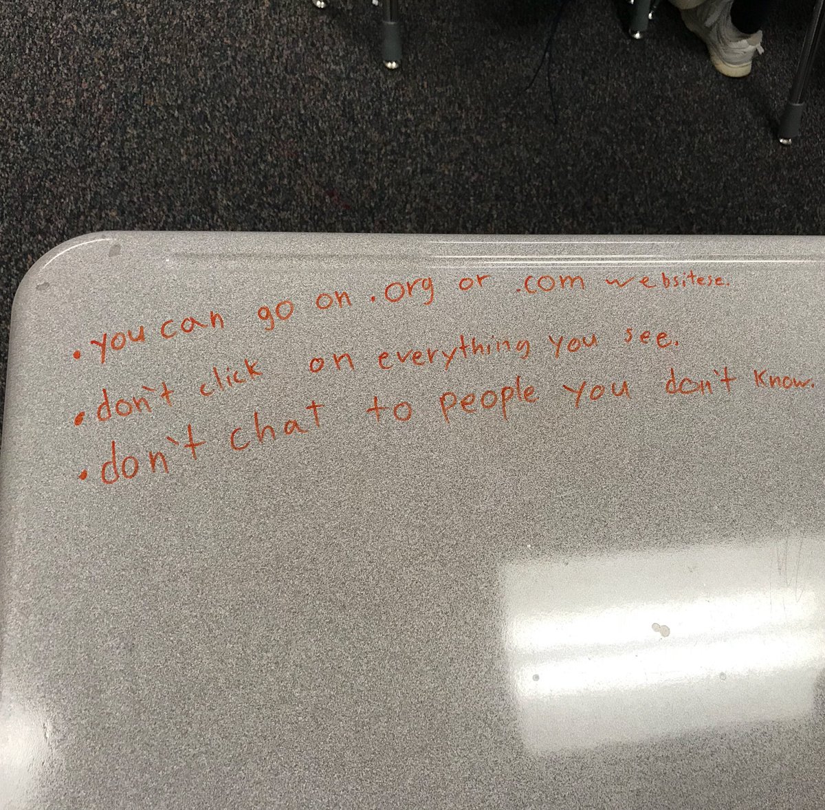 “What do you know about being safe online?” #gallerywalk #thirdgrade <a href="/LOMESLions/">LOMESLions</a>