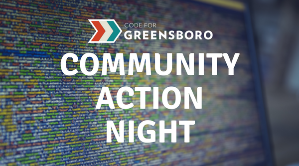 CodeForGSO's tweet photo. Have you been to a Community Action Night? It's a great way to get involved with Code for Greensboro and meet fellow civic-minded technologists. Join us on April 3rd and get involved! https://t.co/2qsU9EWNZL https://t.co/bcFJ095EAK