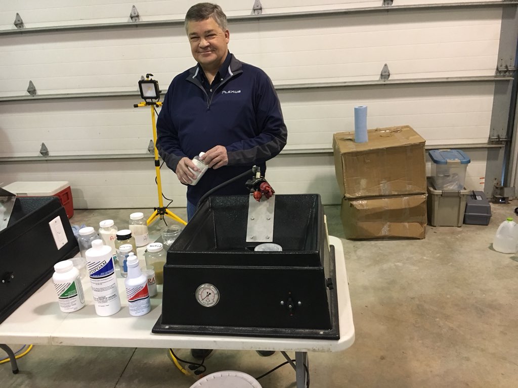 Hosting spray table demo this morning in Clarion.