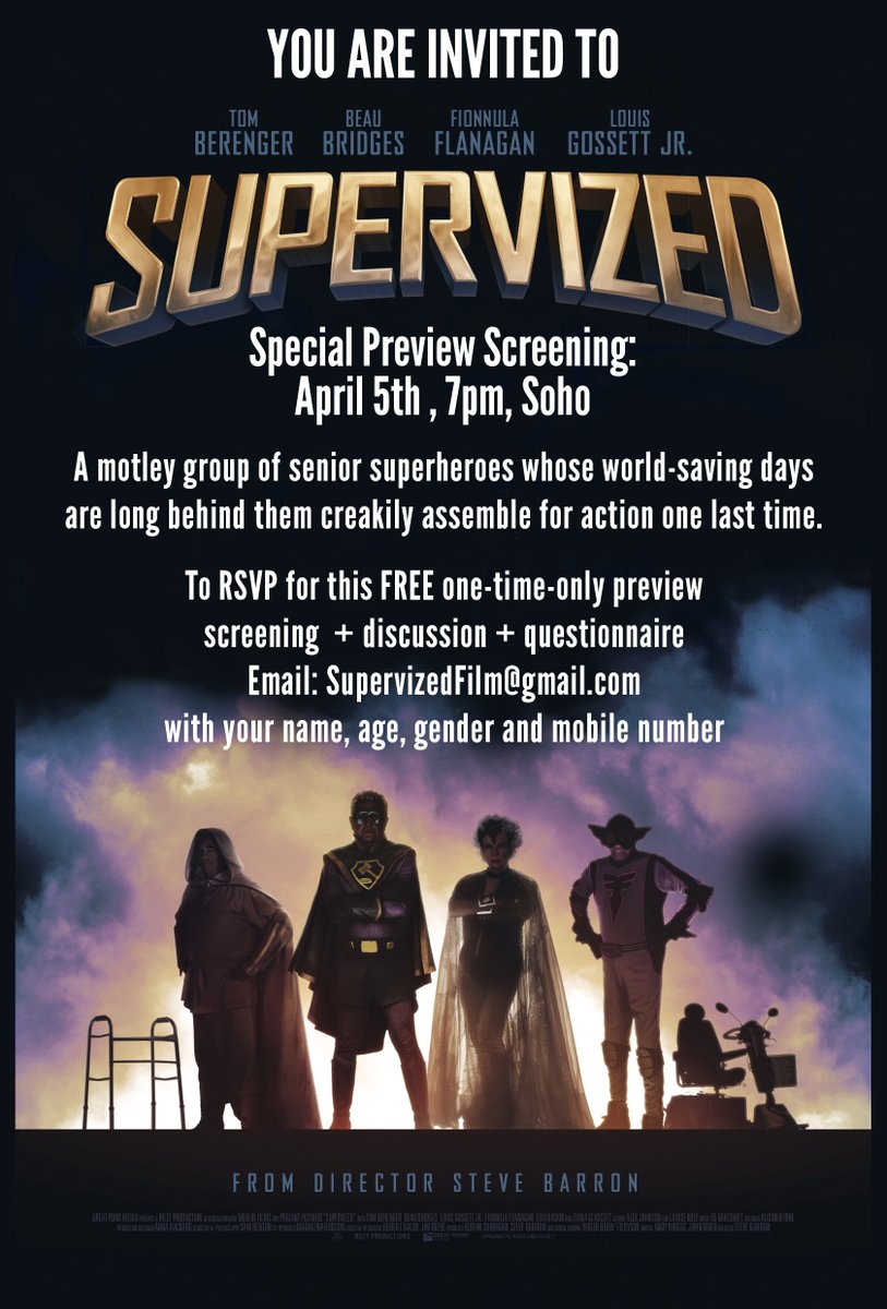 SupervizedFilm's tweet photo. Pls RT @London_Events

Come to a FREE Testing Screening of SUPERVIZED on Thursday the 5th of April, and participate in a discussion and questionnaire. Email supervizedfilm@gmail.com with your details to RSVP https://t.co/ANkTU2eFCW