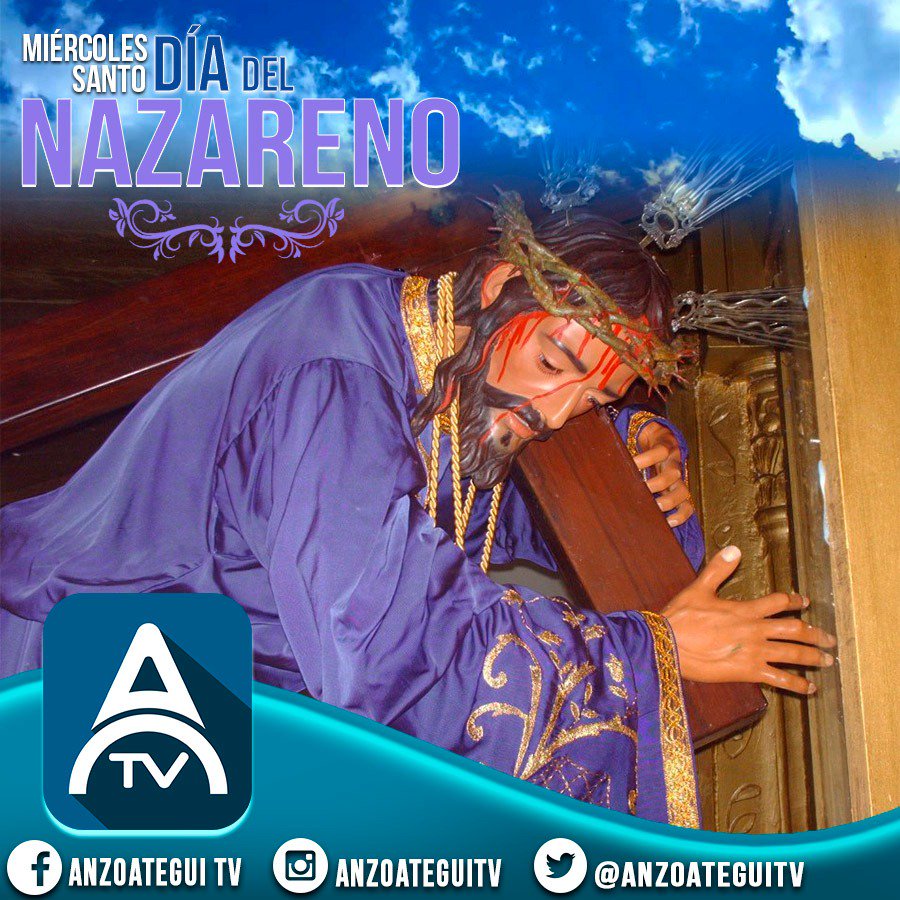 El tercer día de Semana Santa, recordamos a Jesús el Nazareno, quien con su túnica morada se dirige con una pesada cruz al lugar donde recibirá la muerte luego de la maltrato ordenada por el gobierno judío.
#AnzoateguiTelevision #PrimeroLoNuestro #Nazareno #MiercolesSanto