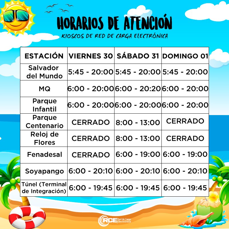 ReddeCarga's tweet photo. Toma nota de nuestro horario de servicio en kioscos SITRAMSS para estos días feriados

¡Será un gusto atenderte! https://t.co/fpuNrhUhHo