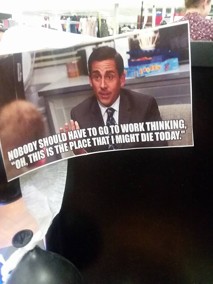mrsemmybechtel's tweet photo. when your coworkers understand you and your Office obsession. it is my birthday. #theoffice @theofficenbc @johnkrasinski @SteveCarell @rainnwilson https://t.co/TwEgPrC562