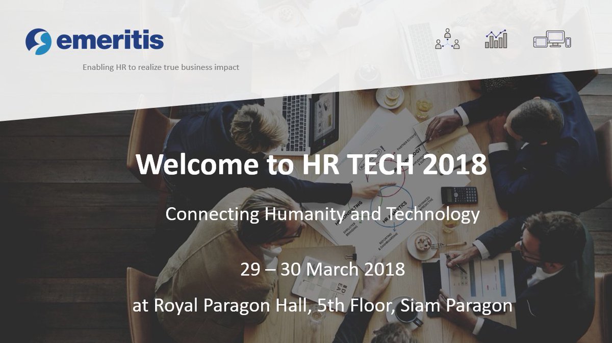 PClenjans's tweet photo. Counting down HR TECH 2018. 
Join us at at the Thailand HR Tech Conference &amp; Exposition 2018 connecting humanity and technology 29-30 March 2018 @ Paragon Hall 5th floor, Siam Paragon Shopping Centre. https://t.co/P0OzM9x9R3