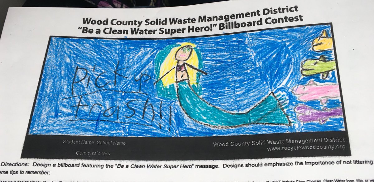 SHigginsBGCS's tweet image. Some of the amazing Clean Water Billboard contest entries for Wood County Solid Waste Management District!  #HomeSchoolProject @KaraffaAlyssa @mccartyann @francis_scruci