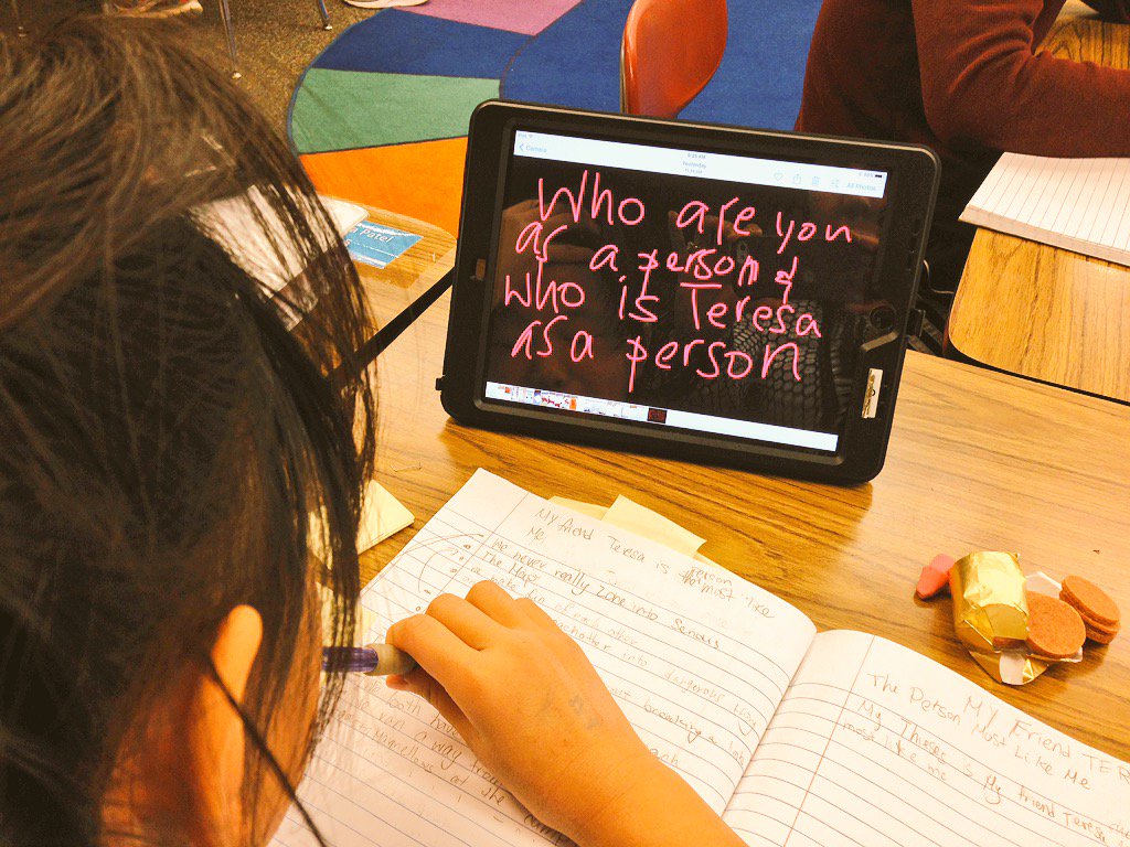 Comets206's tweet photo. What a 10 year old asks herself when the teacher tells her to dig deeper for an essay topic https://t.co/M2tKEasYHA