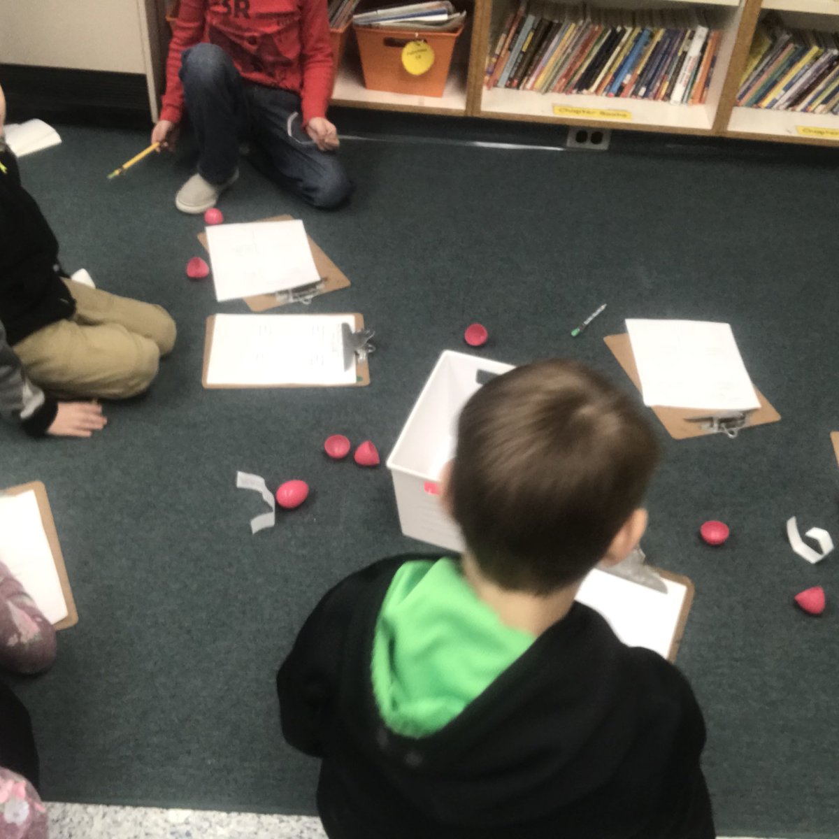 MsMorrell1's tweet photo. Easter egg math problems @Edgemere_BCPS #differentiation #easter https://t.co/Vptk8WXFW9