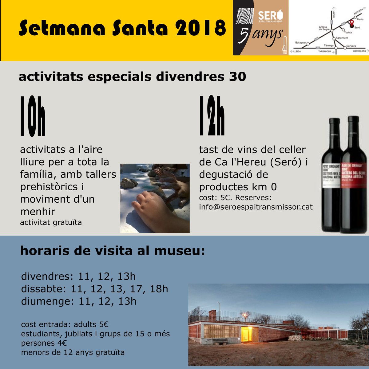 Més dies per visitar-nos, i un tast de productes km 0 molt especial per #DivendresSant #setmanasanta #vi #costersdelsegre #formatge #embotit #pàartesà