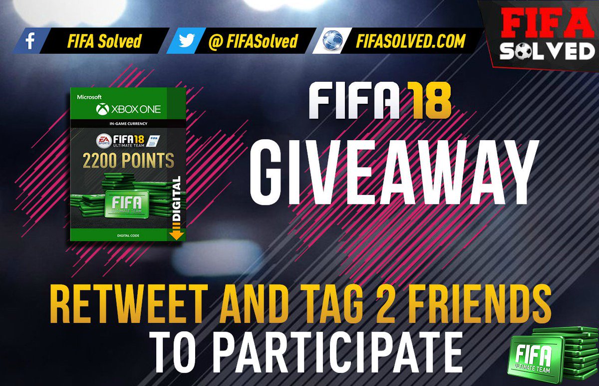 FIFA 18 Giveaway
Any console/Device
Must Follow
Winner Announced Tomorrow #FIFA18