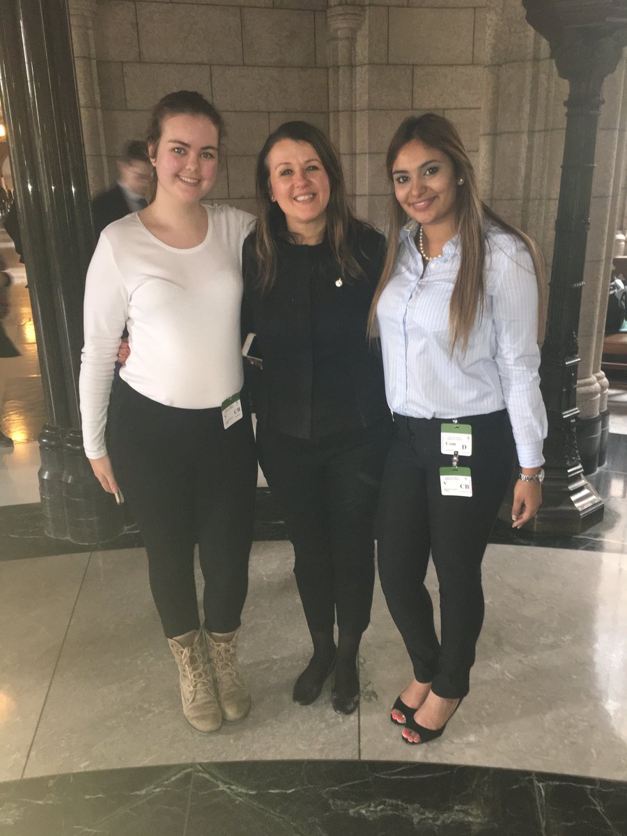 JulieDzerowicz's tweet photo. Yesterday, Laura and Pricilla from Carleton University joined me on Parliament Hill for @CarletonEV's Women in the House Day. Thank you both for a great day and for your thoughtful questions! #AddWomenChangePolitics https://t.co/kPCD6dbPGX