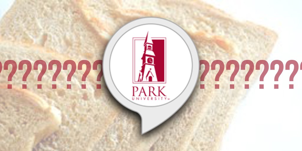ParkUniversity's tweet photo. In our search for the greatest thing since sliced bread, we've turned to @amazon's Alexa for help. Install the Park University skill on your Alexa device at https://t.co/9PZvv3ErV2. Curious? You should be… #AskPark #AskAlexa https://t.co/4pO14B0oNN