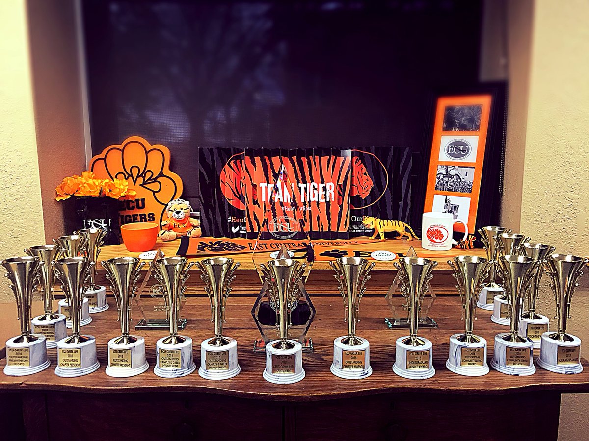 ECUtigerGreeks's tweet photo. The awards are IN! Who’s hype for Greek Week?! 🥇 🥈🥉🏆
#ECUGW2018 #WhyGreekWednesday https://t.co/UT2jLJ3vZI