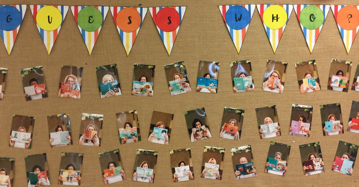 abradding's tweet image. Our teachers are hiding behind their favorite books.   #springbreakreads @HickoryHillsEle