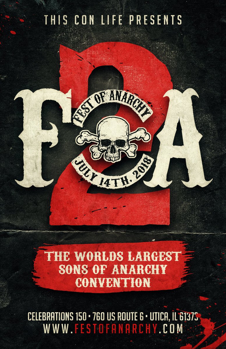 Guests Announced To Date:

<a href="/perlmutations/">Ron Perlman</a>
<a href="/KimFCoates/">Kim Coates</a>
<a href="/Theorossi/">THEO</a>
William Lucking
<a href="/TommyFlanagan/">Tommy Flanagan</a>

Tix Onsale NOW at festofanarchy.com!

#FOA2