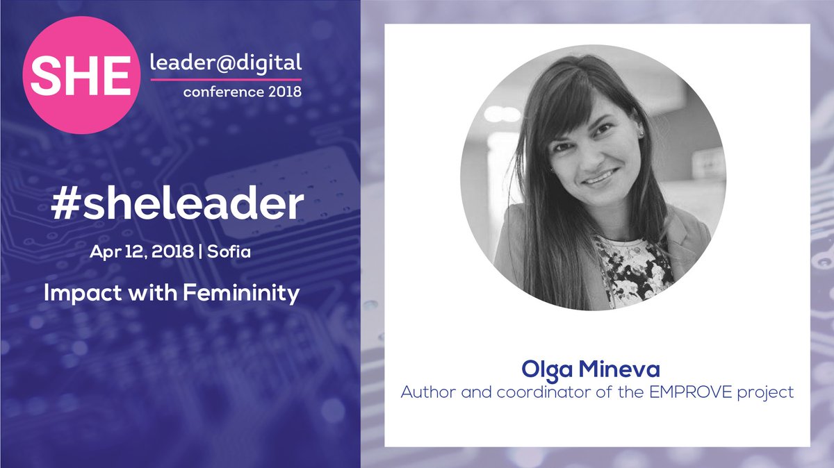 sheleaderconf's tweet photo. Meet Olga - the author and coordinator of a unique #social and technological #innovation - the #EMPROVE project - a gamification platform for #empowerment of domestic violence survivors. Hear her story at @sheleaderconf
#womenempoweringwomen #femaleleaders #sheleader https://t.co/fU1UgV99D9