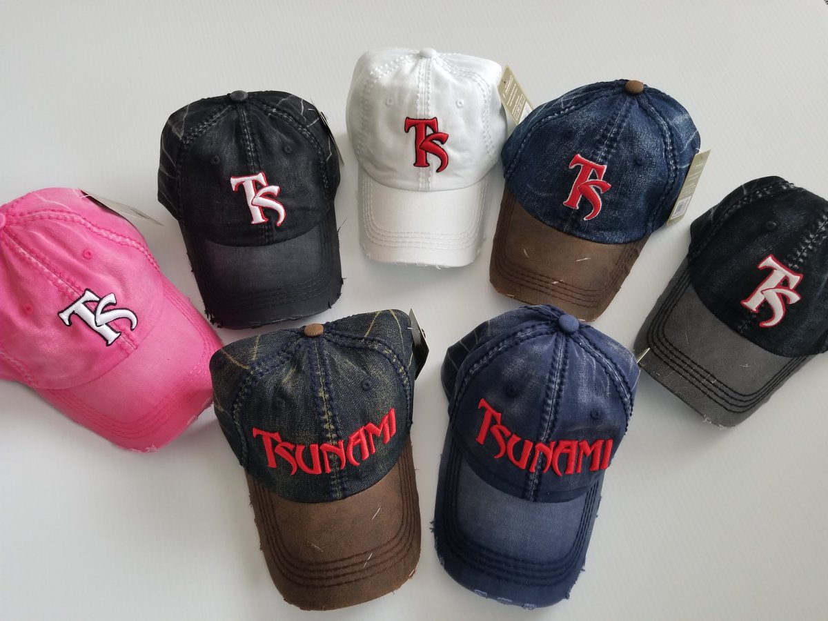 tsunami_waves's tweet photo. Have you seen the latest @Tsunamy27 baseball caps. Just in time for opening day. So excited about opening day, we sent out a coupon in our latest newsletter! #10off #whichoneisyourfavorite https://t.co/mqv3blCIVP https://t.co/lAw8ZMnI29