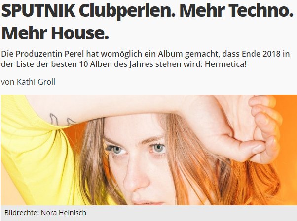 🆕 #Clubperlen: Die Sendung zu #Techno &amp; #House @MDRSputnik
Heute ab 22 Uhr w/ host <a href="/Kathi_Groll/">Kathi Groll</a> &amp; Guest @Perelmusic

ℹ️ sputnik.de/sendungen/musi…
