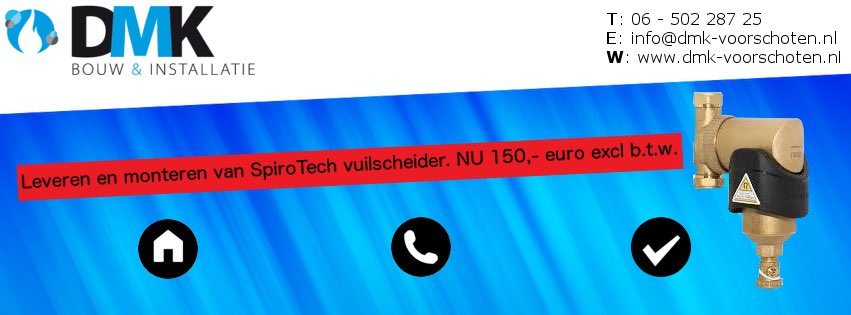 DMK_Voorschoten's tweet image. #aanbieding #Spirotech : Deze vuilafscheider verlengt de levensduur van uw dure A-label pomp. De magneten halen de metalen deeltjes uit het water zodat dit niet in de pomp achter blijft.