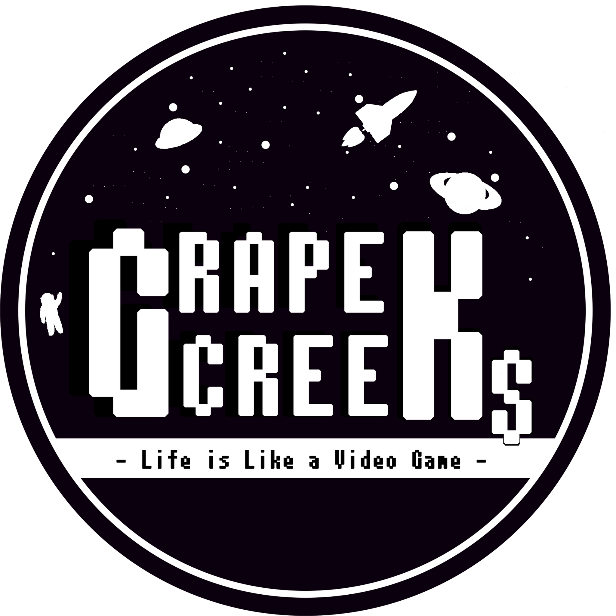 Grape Creeks ついに満足いくものができたよみんな 僕らの公式ロゴ Life Is Like A Video Game 人生はテレビゲームみたいなもの をコンセプトに作ってみたよ 僕らはみんあゲームが大好きなのでゲームを取り入れたかった グッズ展開して Grape Creeks ついに満足いくものができたよみんな 僕らの公式ロゴ Life Is Like A Video Game 人生はテレビゲームみたいなもの をコンセプトに作ってみたよ 僕らはみんあゲームが大好きなのでゲームを取り入れたかった グッズ展開して