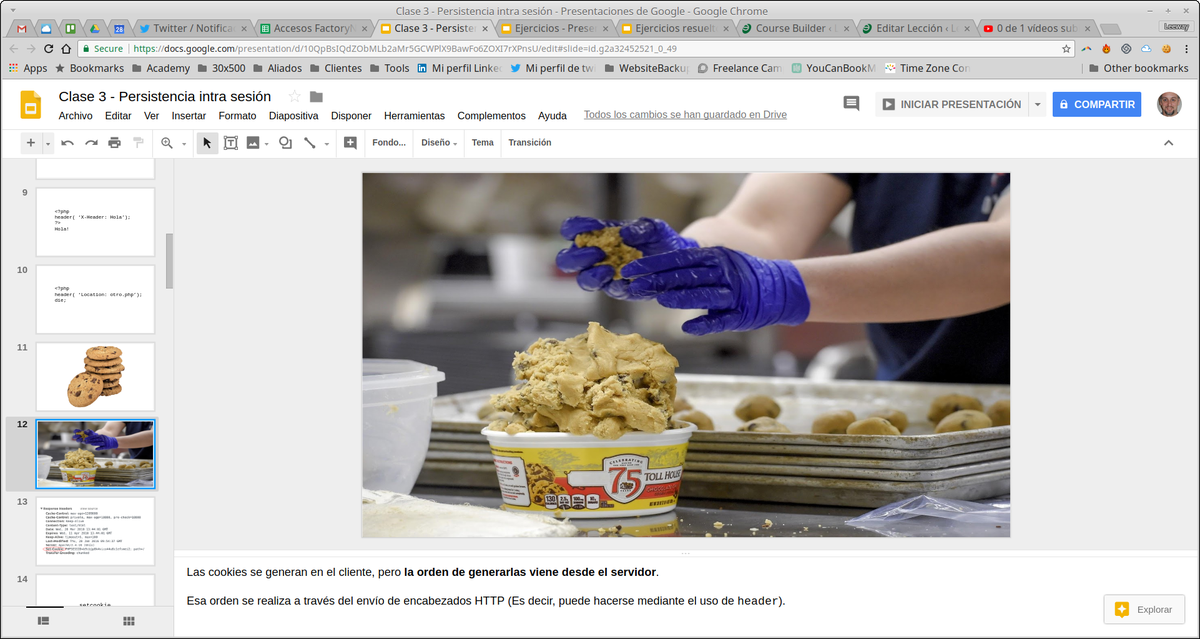 mchojrin's tweet photo. A toda máquina con la clase sobre cookies #PHP101!! #LeewayAcademy https://t.co/rw0BZG3XNL