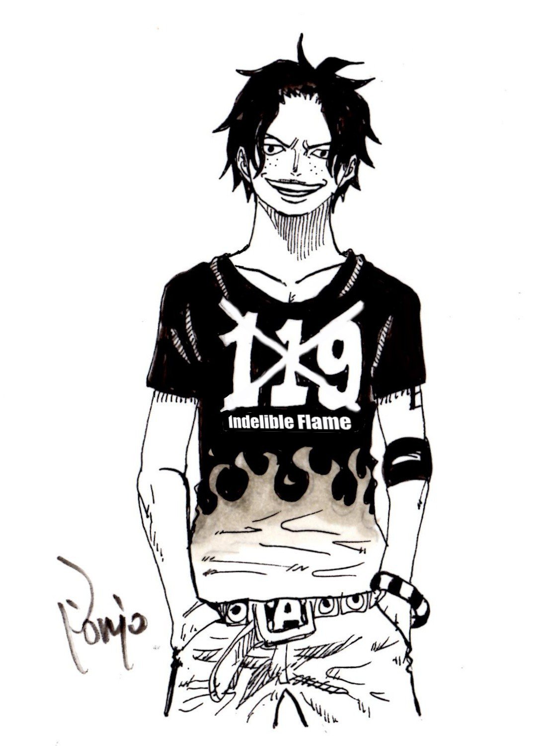 ぽにお Ponio Tシャツデザインを考えよう エース消えない炎 Tシャツ ぽにお考案 おしゃれポイント １１９番してもこの炎は消せないよっていう感じです さあこんな感じで皆さんアイディアどんどんください T Co Fzwele9luk Twitter