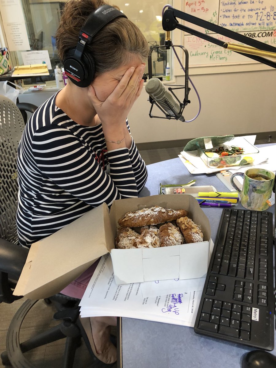 TimConvyProgram's tweet image. So @Y98Jen has to give up gluten. She’s going out with a bang courtesy of @nathanielreid bakery. (These pictures were not posed)