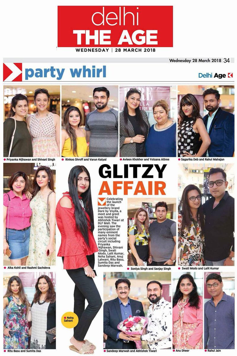 nehasahni08's tweet photo. #asianage #mediacoverage #DarebyVoylla #launchparty #fashionjewellery #bangontarget #publicity #model #actress #nehasahni #glamour #page3 #socialites #printmedia #coverage #limelight #media #honour #modelling #beauty #makeup #celebrityguest #oneness #news https://t.co/oKHlpb7IfL
